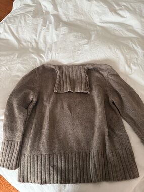 Jenni Kayne Ribbed Hem Knit turtle neck  - Taupe Brown